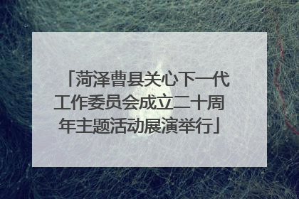 菏泽曹县关心下一代工作委员会成立二十周年主题活动展演举行