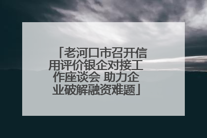 老河口市召开信用评价银企对接工作座谈会 助力企业破解融资难题
