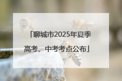 聊城市2025年夏季高考、中考考点公布