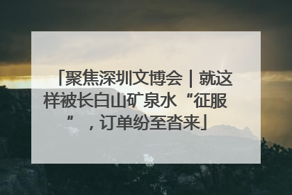 聚焦深圳文博会｜就这样被长白山矿泉水“征服”，订单纷至沓来