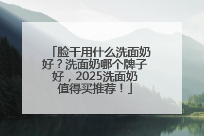 脸干用什么洗面奶好？洗面奶哪个牌子好，2025洗面奶值得买推荐！