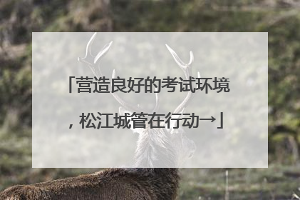 营造良好的考试环境，松江城管在行动→
