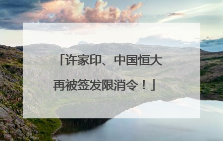 许家印、中国恒大再被签发限消令！