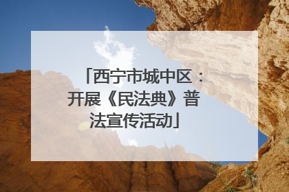 西宁市城中区：开展《民法典》普法宣传活动