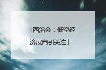 西洽会：低空经济展商引关注