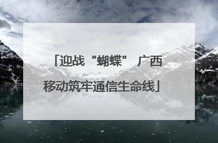 迎战“蝴蝶” 广西移动筑牢通信生命线