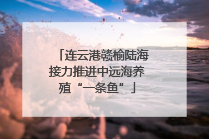 连云港赣榆陆海接力推进中远海养殖“一条鱼”