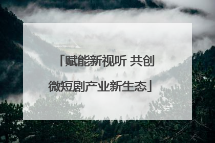 赋能新视听 共创微短剧产业新生态
