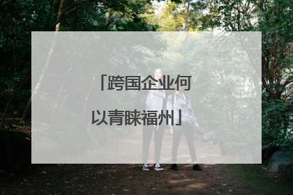 跨国企业何以青睐福州