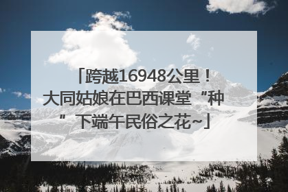 跨越16948公里！大同姑娘在巴西课堂“种”下端午民俗之花~