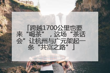 跨越1700公里也要来“喝茶”，这场“茶话会”让杭州与广元架起一条“共富之路”