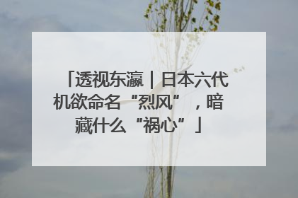 透视东瀛｜日本六代机欲命名“烈风”，暗藏什么“祸心”