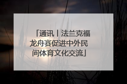 通讯丨法兰克福龙舟赛促进中外民间体育文化交流