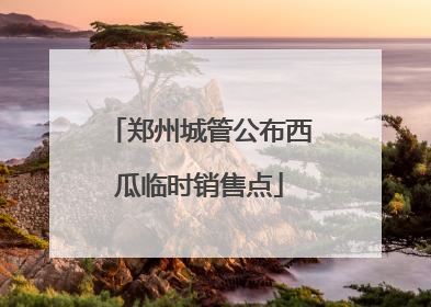 郑州城管公布西瓜临时销售点