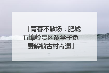 青春不散场：肥城五埠岭景区邀学子免费解锁古村奇遇