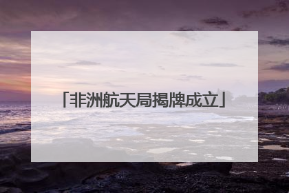 非洲航天局揭牌成立