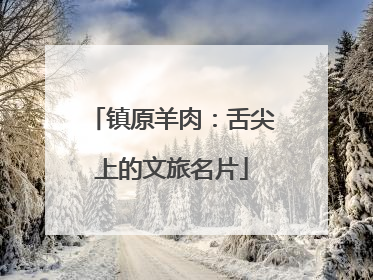 镇原羊肉：舌尖上的文旅名片