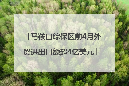 马鞍山综保区前4月外贸进出口额超4亿美元