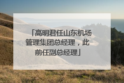 高明君任山东机场管理集团总经理，此前任副总经理