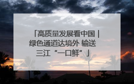 高质量发展看中国｜绿色通道达境外 输送三江“一口鲜”