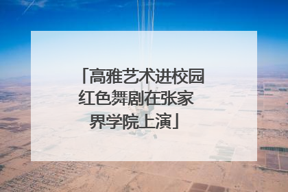 高雅艺术进校园 红色舞剧在张家界学院上演