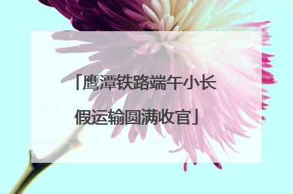 鹰潭铁路端午小长假运输圆满收官