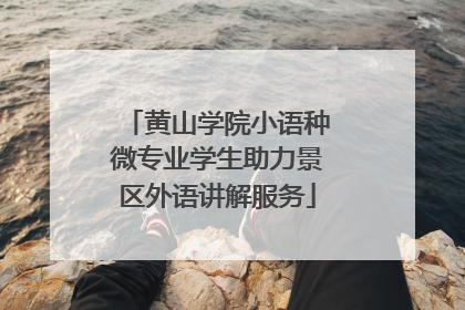 黄山学院小语种微专业学生助力景区外语讲解服务