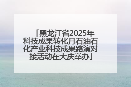 黑龙江省2025年科技成果转化月石油石化产业科技成果路演对接活动在大庆举办