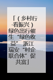 （乡村行·看振兴）绿色出行催生“绿色收益” 浙江瑞安“村企联合体”促共富