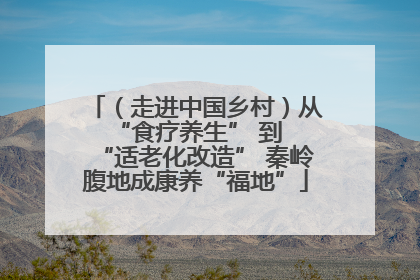 （走进中国乡村）从 “食疗养生” 到 “适老化改造” 秦岭腹地成康养“福地”