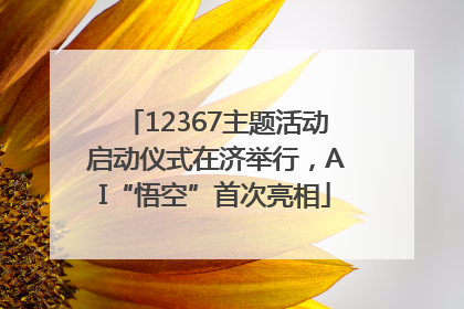 12367主题活动启动仪式在济举行，AI“悟空”首次亮相