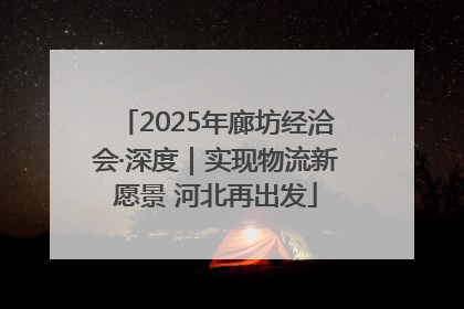 2025年廊坊经洽会·深度｜实现物流新愿景 河北再出发