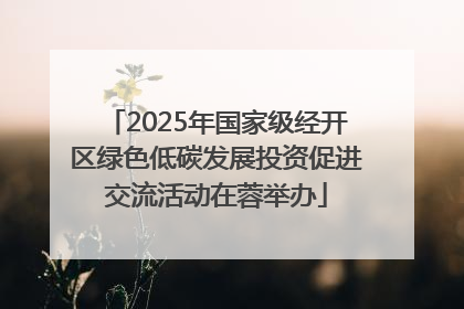 2025年国家级经开区绿色低碳发展投资促进交流活动在蓉举办