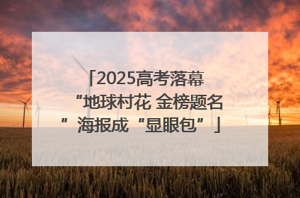 2025高考落幕 “地球村花 金榜题名”海报成“显眼包”