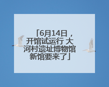 6月14日，开馆试运行 大河村遗址博物馆新馆要来了